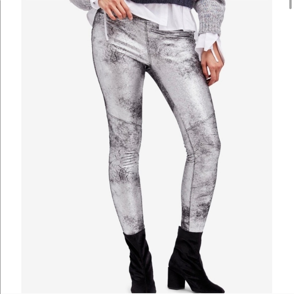 Free People Metallic Legging pants